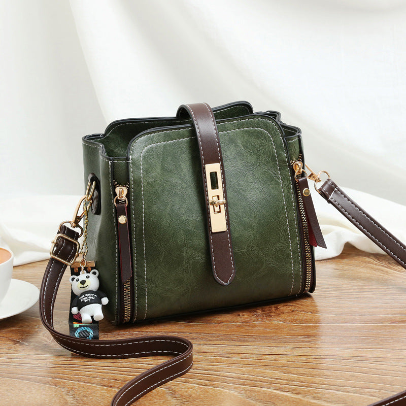 Vintage Flap Crossbody Messenger Bag for Women