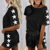 Star Print Casual Pajama Set