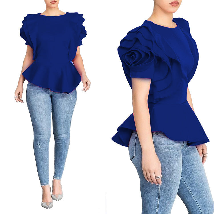 Rosie Ruffled Peplum Top