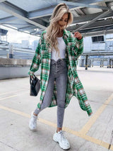 Oversized Plaid Cardigan