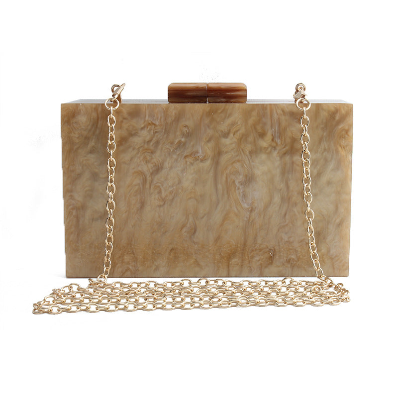 Marble Luxe Acrylic Clutch Bag