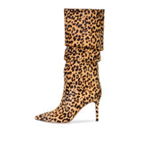 Leopard Seduction High-Heeled Winter Boots