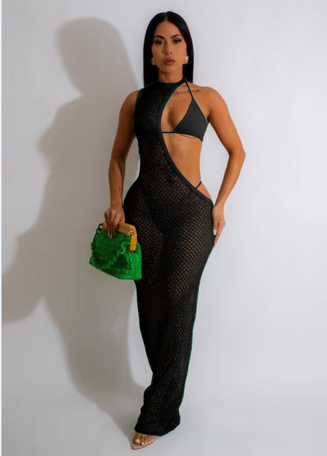 Beach Babe Fishnet Skirt Set