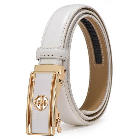 Leather Automatic Buckle Waist Belt