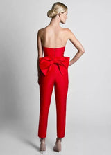 Ravishing Red Jumpsuit Evening Dress