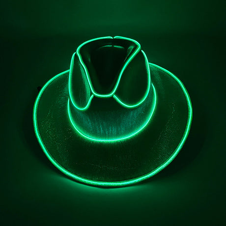 Fluorescent Carnival Party LED Wireless Flashing Cowboy Hat