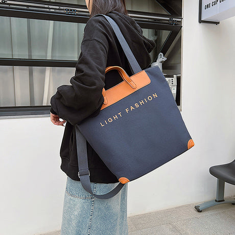 Fashionable Canvas Letters Shoulder Bag