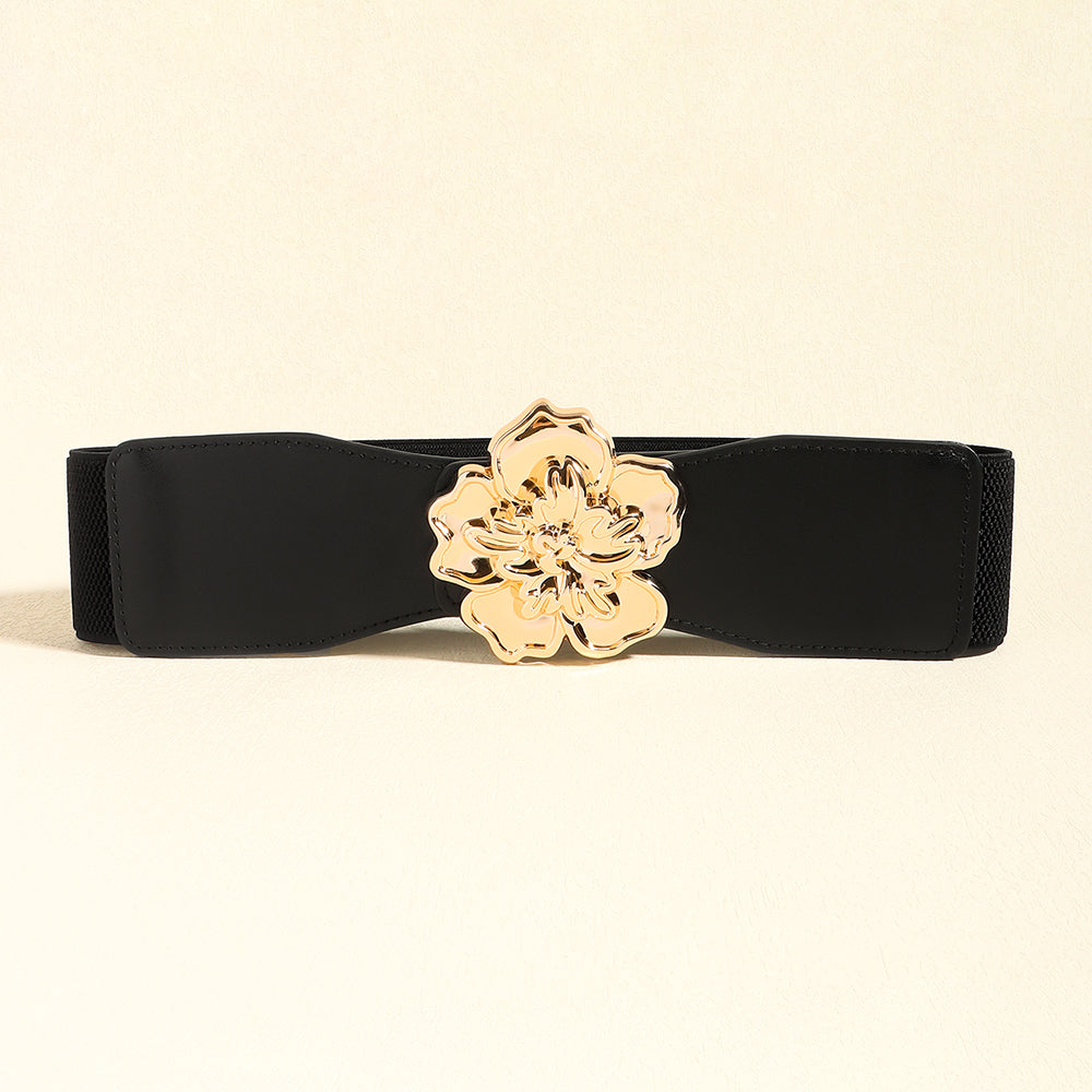 Flower Buckle Stretch Belt