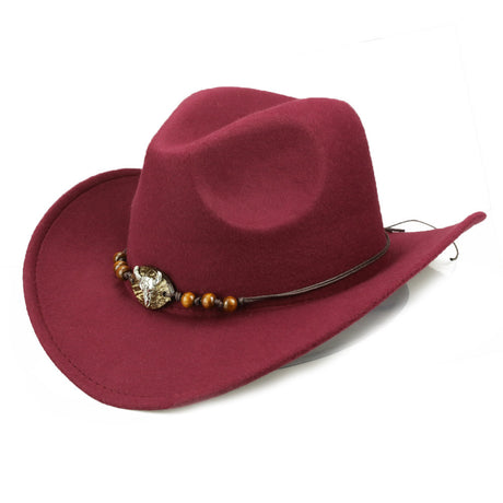 Beaded Bull Head Fedora Cowboy Hat