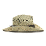 Hand Knitted Straw Western Cowboy Hat