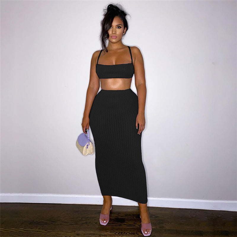 Madison Crop Maxi Skirt Set