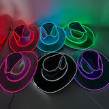 Fluorescent Carnival Party LED Wireless Flashing Cowboy Hat