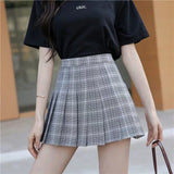 Pleated Plaid College Skirt