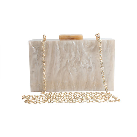 Marble Luxe Acrylic Clutch Bag