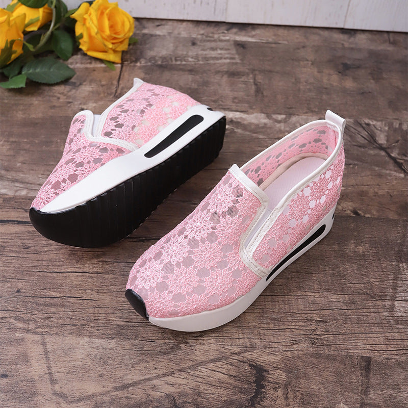 Lace Mesh Flatform Shoes