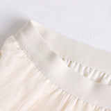 Pleated Gauze A-line Skirt