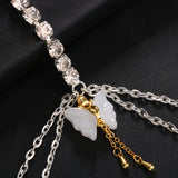 Dazzling Rhinestone Cross Chest Chain Body Jewelry