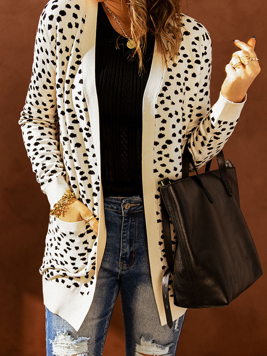 Dainty Dots Knit Sweetheart Cardigan