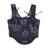 Purple Fantasy Fishbone Corset Top