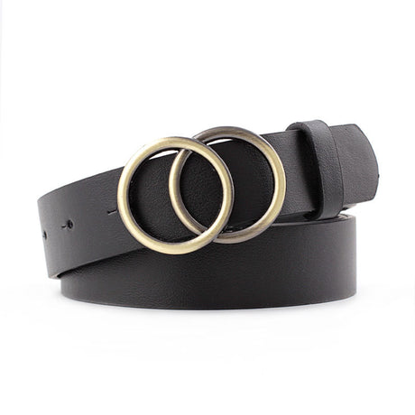 European Round Buckle Waist Belt