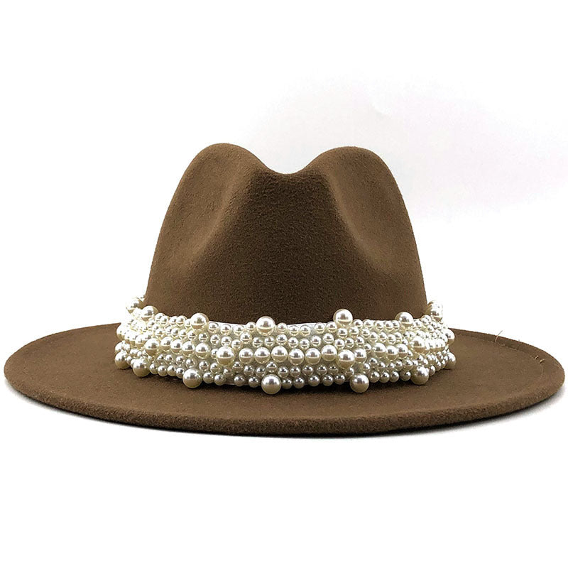 Pearl Studded Felt Hat