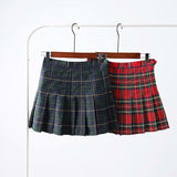 Plaid Pleated Skirt