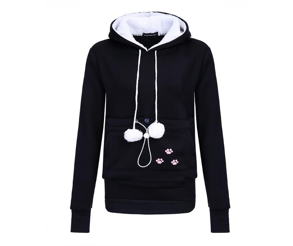 Fashion Feline Print Hoodie