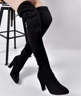 Seductive Suede Fleece-lined High Heel Boots