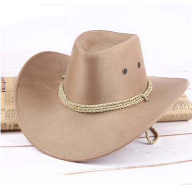 Faux Leather Velvet Western Adventure Cowboy Hat