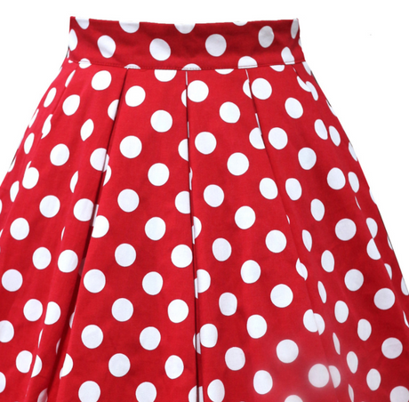 Polka Dot Pleated Skirt