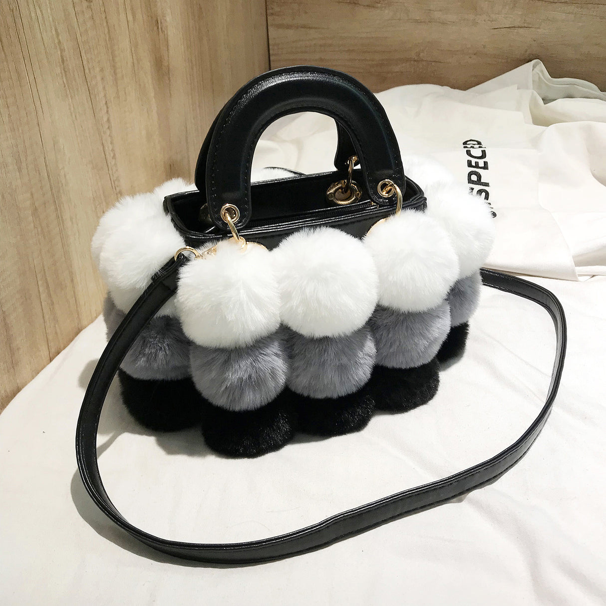 Winter Plush Messenger Bag