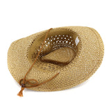 Handmade Sun-shading Straw Cowboy Hat