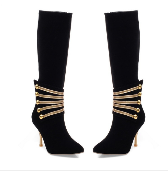 Seductive Stitched Heel Zip Boots