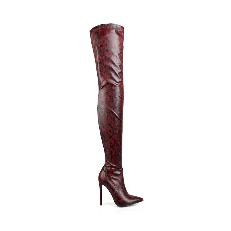 Seductive Serpent Stiletto Over The Knee Boots