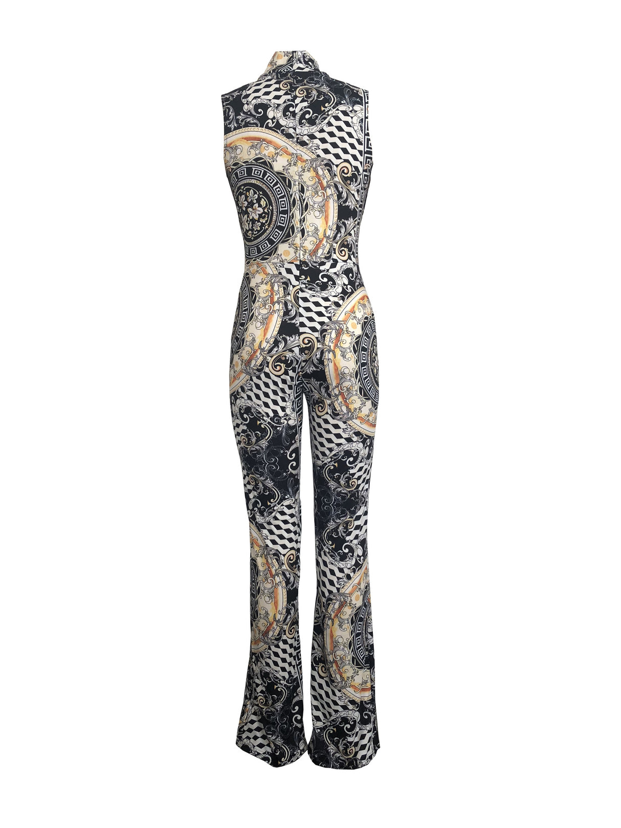 Printed Sleeveless Floral Jumpsuit