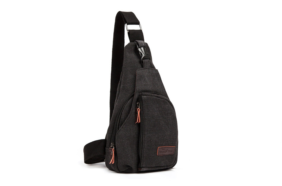 Traveler's Canvas Chest Pack Bag