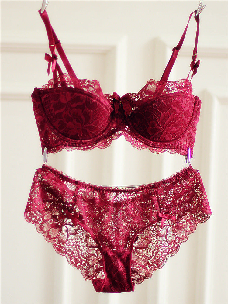 Amelia Floral Lace Bra and Panty Set