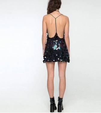 Lola Large Sequin Backless Mini Dress