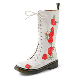 Chic Embroidered Martin Boots