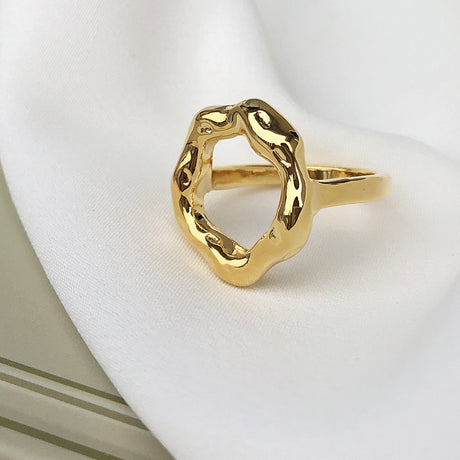 Simple French Gold Ring Set