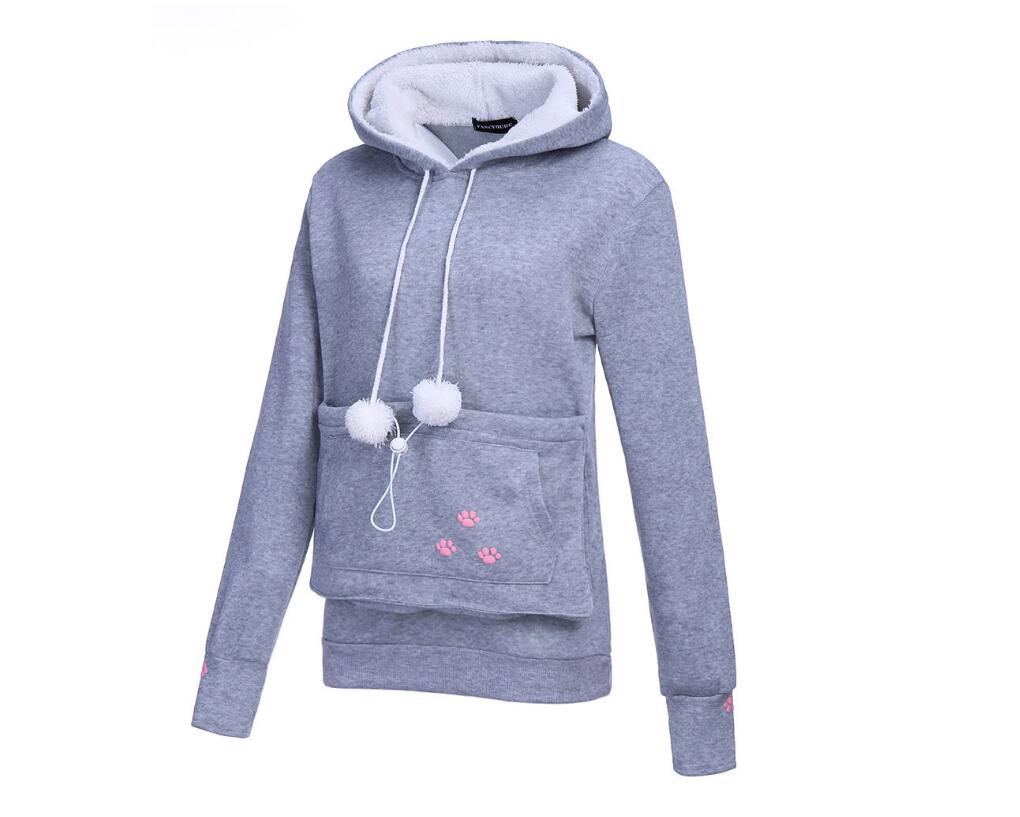 Fashion Feline Print Hoodie