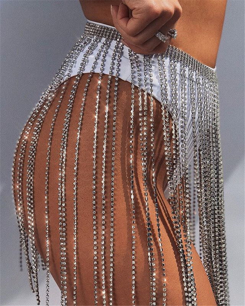 Sparkling Fringed Metal Body Jewelry