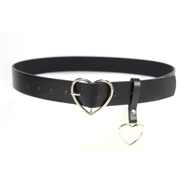 Heart Charm Pin Buckle Belt