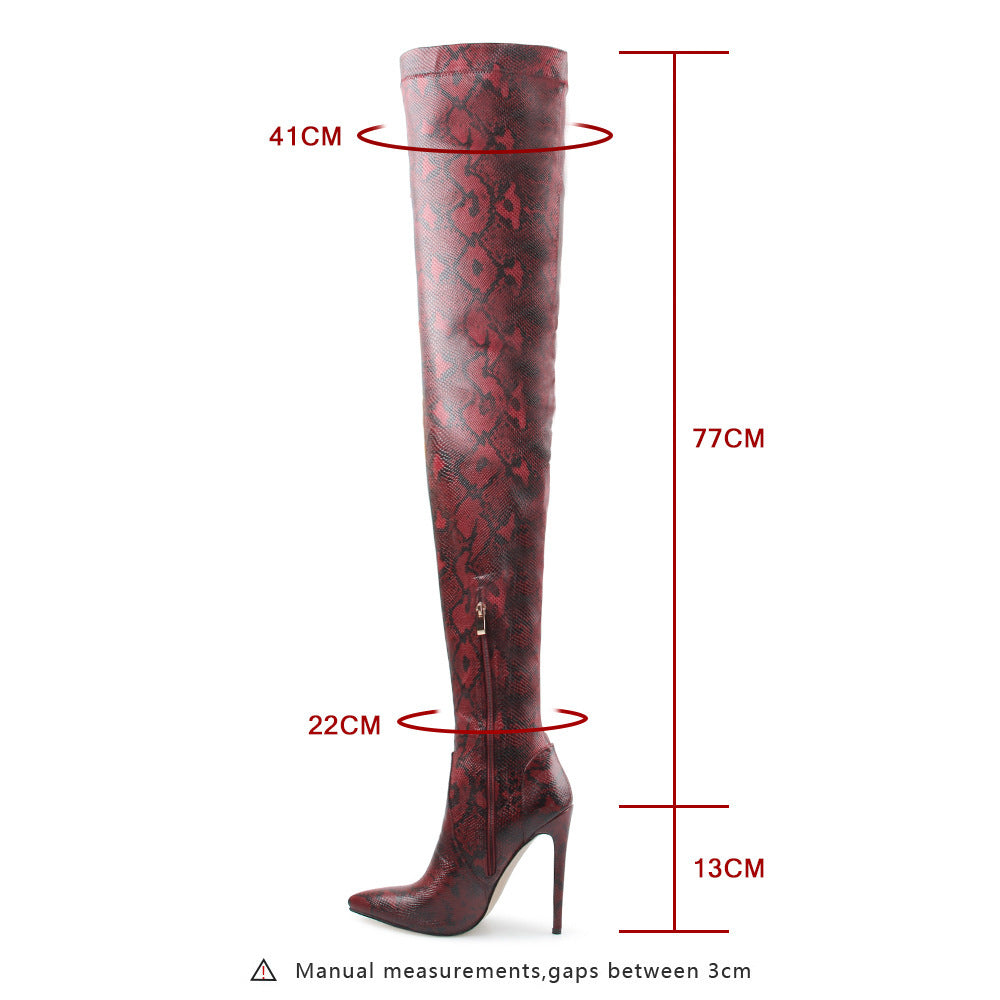 Seductive Serpent Stiletto Over The Knee Boots