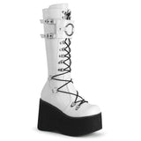 Gothic Glam Wedge Heel Halloween Plus Size Boots