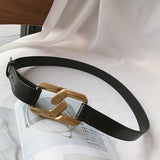 Glossy Noir Needle Buckle Belt