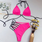 Seductive Beachwear Bikini - Hot Pink/combo