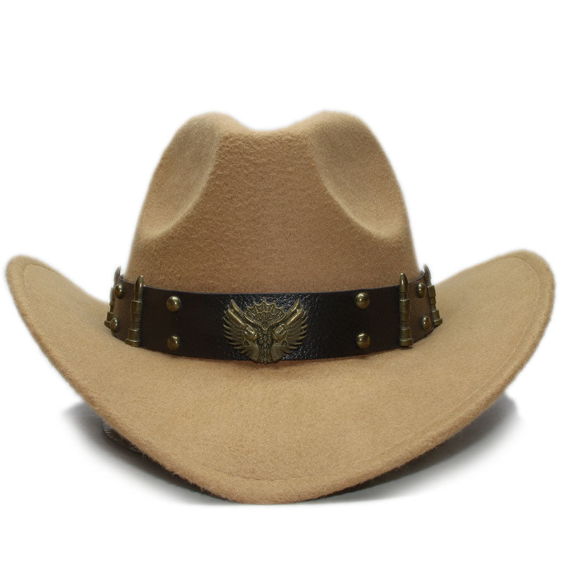 Winter Wool Crepe Weave Cowboy Hat