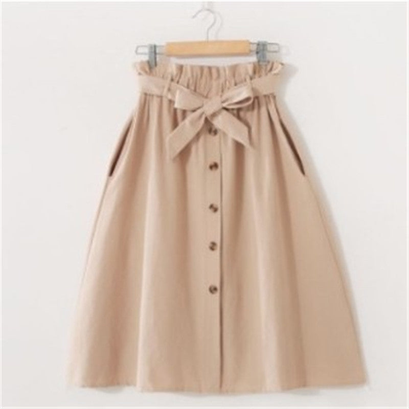 Willow Bow Buttoned Down Skirt