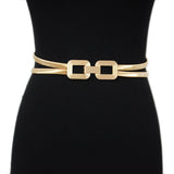 Gilded Double Spring Buckle Metal Belt